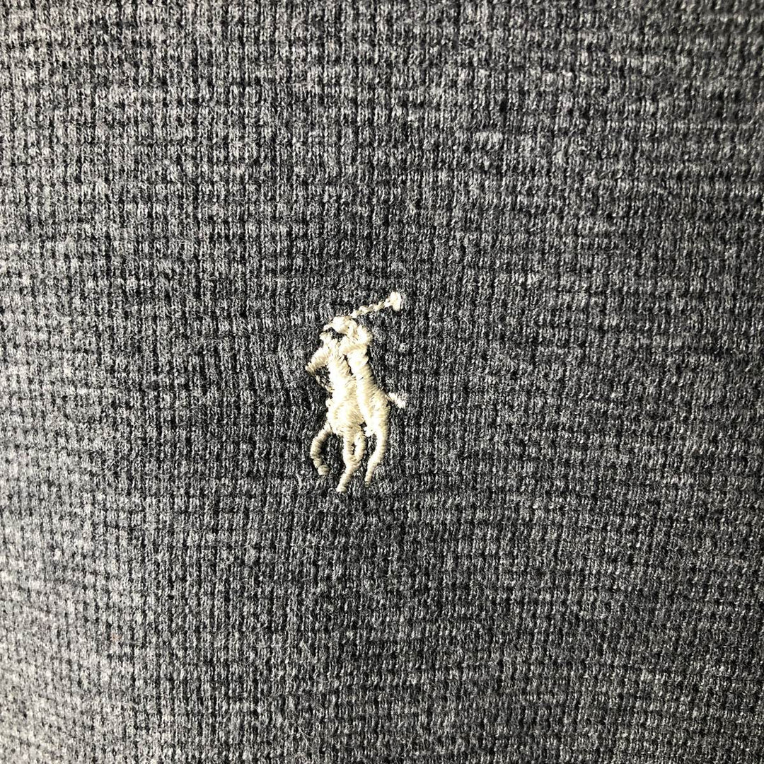 Ralph Lauren POLO RALPH LAUREN SLEEPWEAR Thermal Long T-Shirt, Men's Size Medium cotton gray type Vintage Second Hand