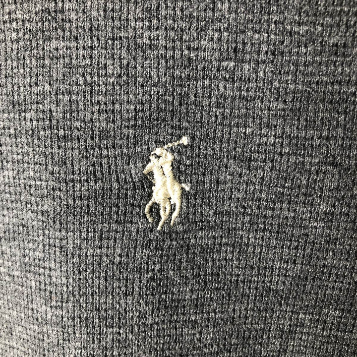 Ralph Lauren POLO RALPH LAUREN SLEEPWEAR Thermal Long T-Shirt, Men's Size Medium cotton gray type Vintage Second Hand