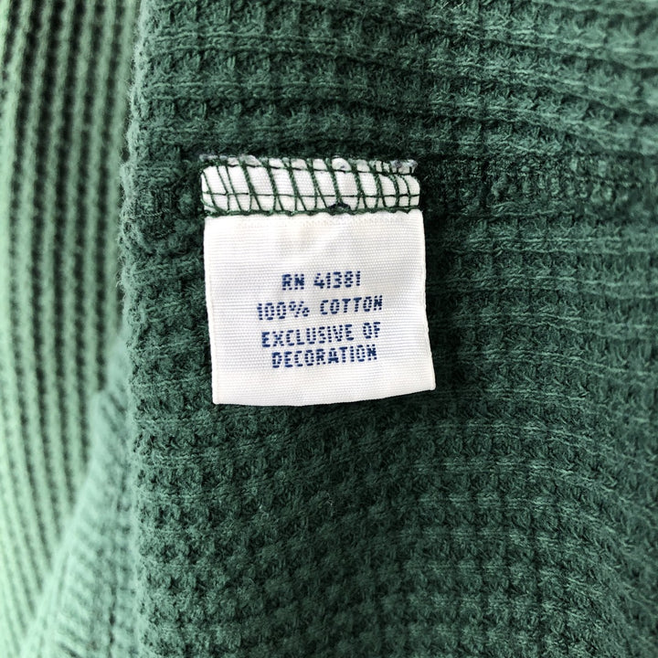 Ralph Lauren POLO RALPH LAUREN hooded thermal long T-shirt, men's size S cotton green type Vintage Second Hand