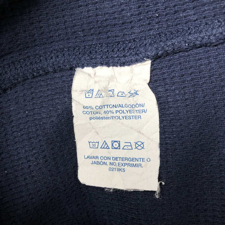 Ralph Lauren POLO RALPH LAUREN SLEEPWEAR Thermal Long-Sleeve T-Shirt, Waffle Knit, Made in Cambodia, Men's Size XL (approx.) cotton navy blue type Vintage Second Hand