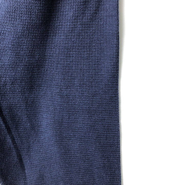 Ralph Lauren POLO RALPH LAUREN SLEEPWEAR Thermal Long-Sleeve T-Shirt, Waffle Knit, Made in Cambodia, Men's Size XL (approx.) cotton navy blue type Vintage Second Hand