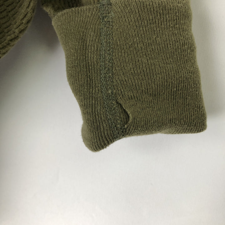 UNDERWEAR MILLS INC. Thermal Long-Sleeve T-Shirt, Honeycomb Pattern, Men's Size L (equivalent) cotton Khaki type Vintage Second Hand