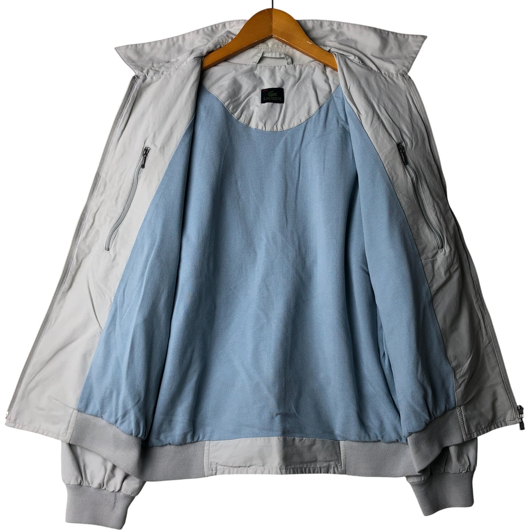 Lacoste LACOSTE One-Point Collar Windbreaker Men's Size L cotton gray type Vintage Second Hand