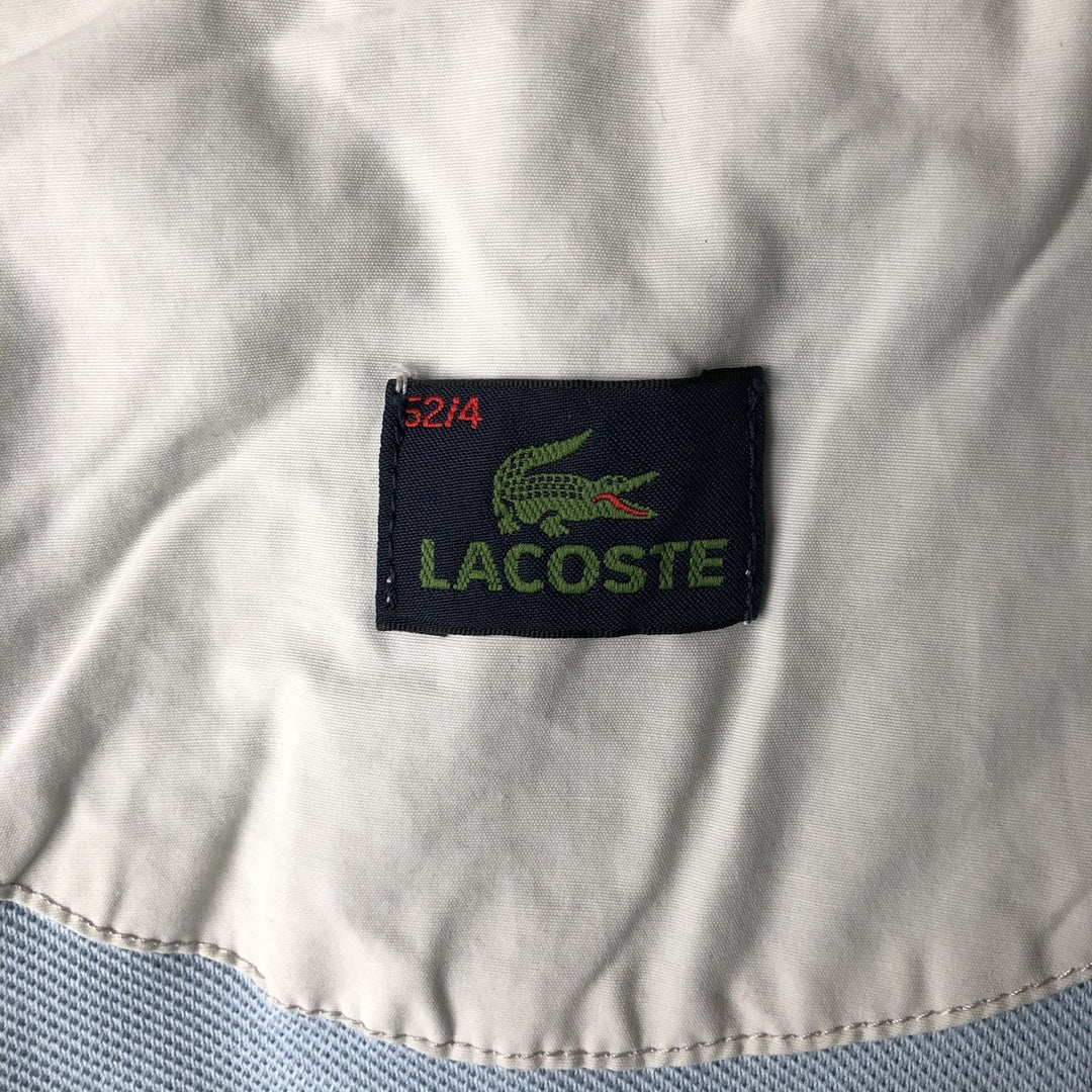 Lacoste LACOSTE One-Point Collar Windbreaker Men's Size L cotton gray type Vintage Second Hand