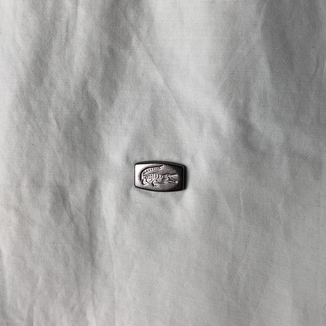Lacoste LACOSTE One-Point Collar Windbreaker Men's Size L cotton gray type Vintage Second Hand