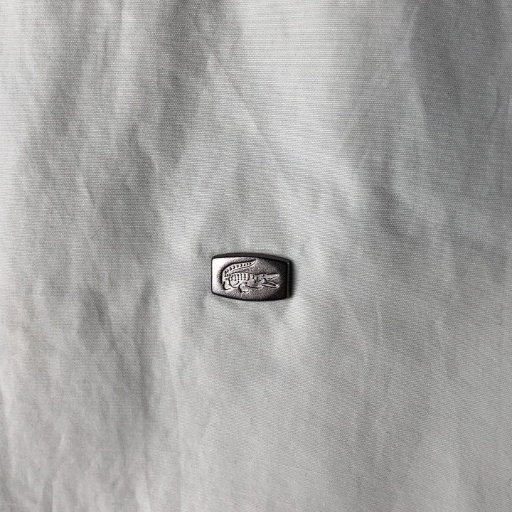 Lacoste LACOSTE One-Point Collar Windbreaker Men's Size L cotton gray type Vintage Second Hand