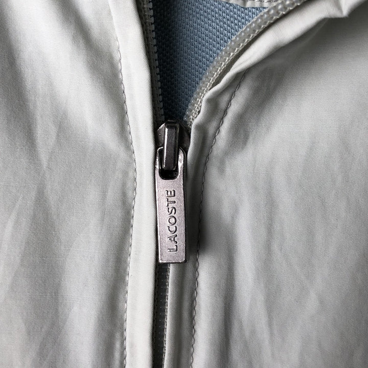 Lacoste LACOSTE One-Point Collar Windbreaker Men's Size L cotton gray type Vintage Second Hand