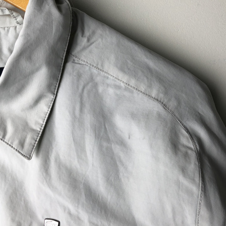 Lacoste LACOSTE One-Point Collar Windbreaker Men's Size L cotton gray type Vintage Second Hand