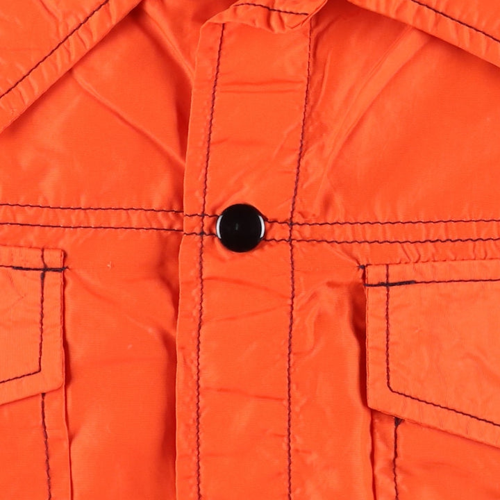 Vintage 1970'S Swingster collared nylon jacket, made in the USA, size M, men's Nylon orange type Vintage Second Hand