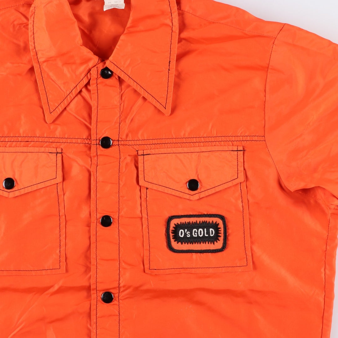 Vintage 1970'S Swingster collared nylon jacket, made in the USA, size M, men's Nylon orange type Vintage Second Hand