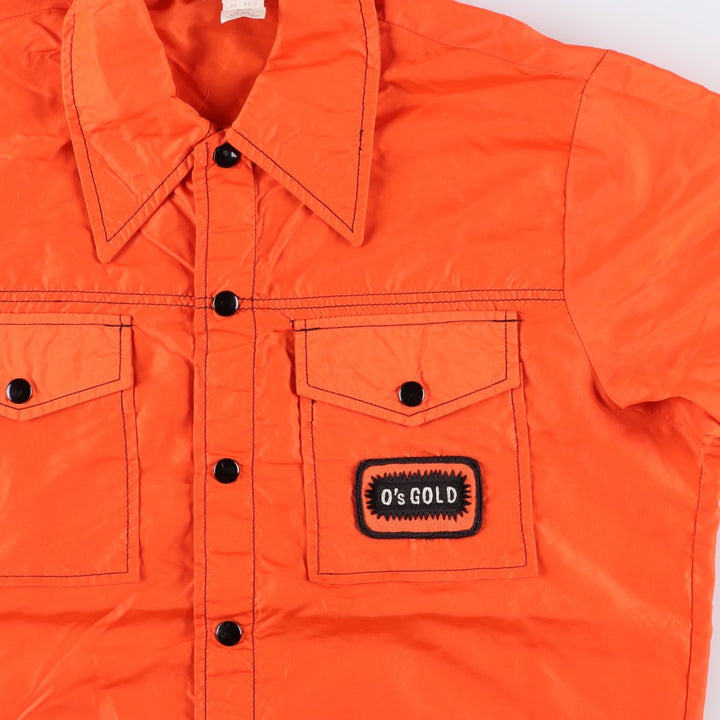 Vintage 1970'S Swingster collared nylon jacket, made in the USA, size M, men's Nylon orange type Vintage Second Hand
