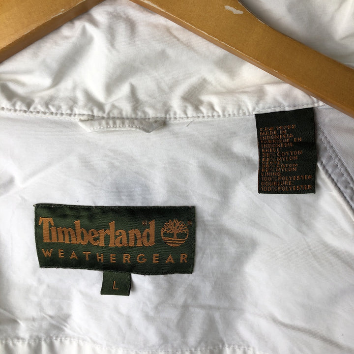 90s-00'S Timberland nylon jacket, men's size L (approx.) cotton ivory Vintage Second Hand