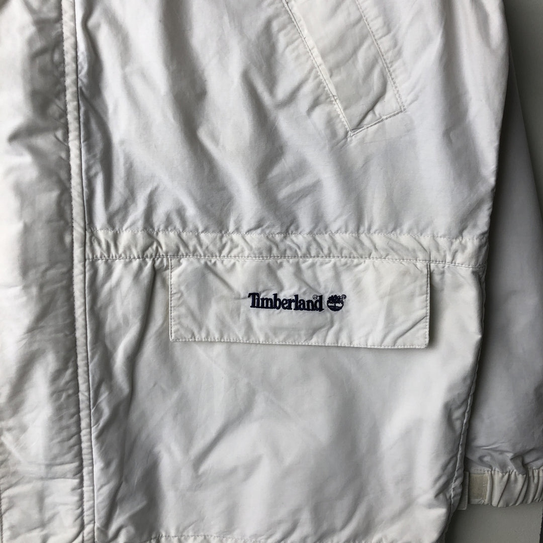 90s-00'S Timberland nylon jacket, men's size L (approx.) cotton ivory Vintage Second Hand