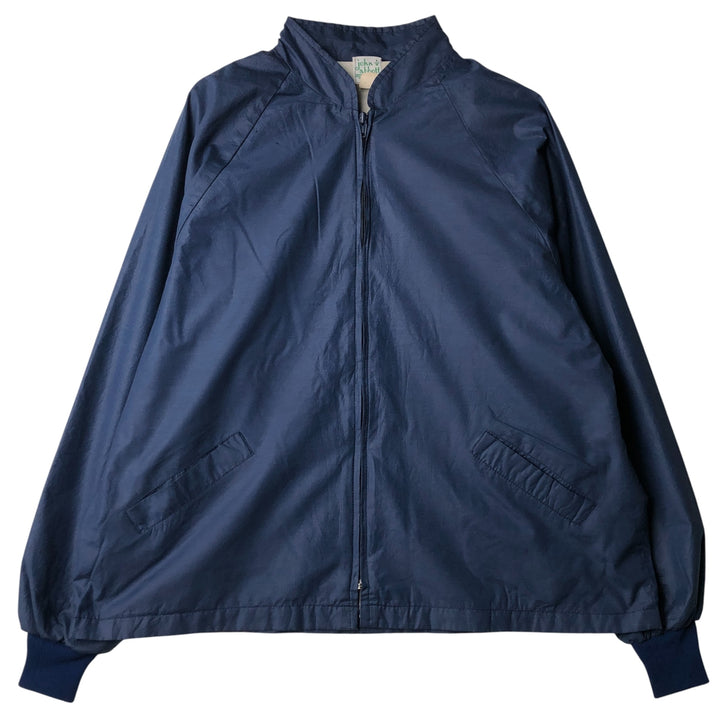 Vintage 1980'S John Abbott windbreaker, made in the USA, men's size XL polyester navy blue type Vintage Second Hand