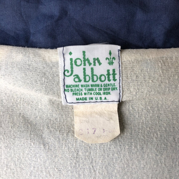 Vintage 1980'S John Abbott windbreaker, made in the USA, men's size XL polyester navy blue type Vintage Second Hand