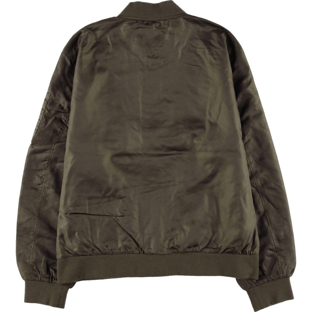 Guess MA-1 Military Flight Jacket, Men's Size XL Nylon brown type Vintage Second Hand