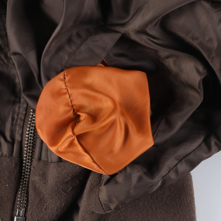 Guess MA-1 Military Flight Jacket, Men's Size XL Nylon brown type Vintage Second Hand