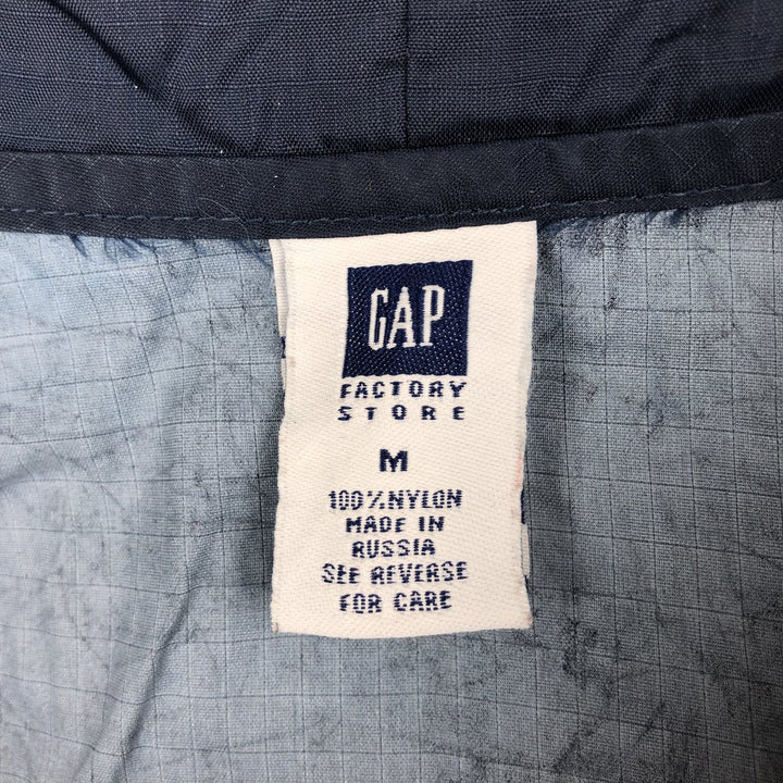 2000'S GAP Ripstop Anorak Parka, Made in Russia, Men's Size M Nylon navy blue type Vintage Second Hand