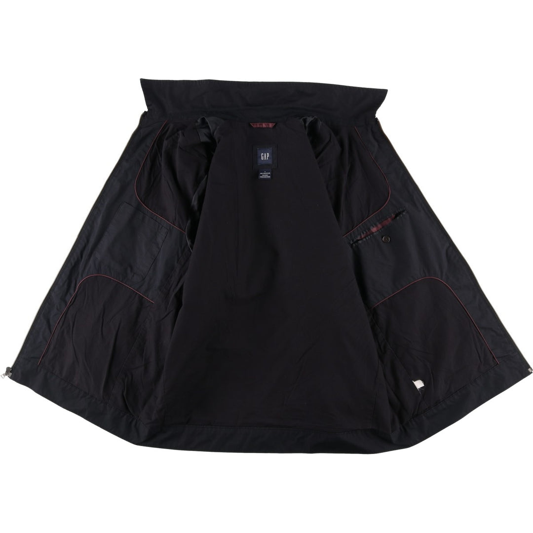 GAP Collared Windbreaker, Men's Size L polyester black type Vintage Second Hand