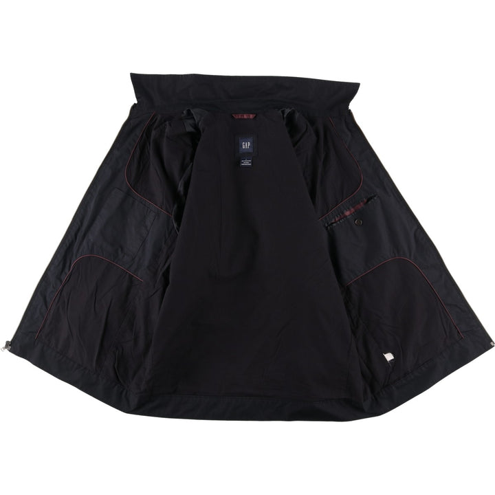 GAP Collared Windbreaker, Men's Size L polyester black type Vintage Second Hand