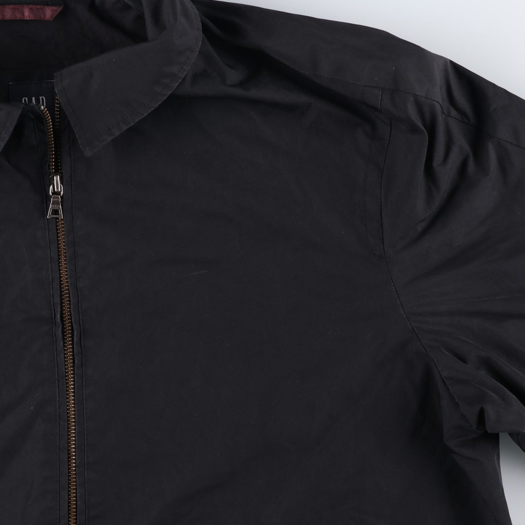 GAP Collared Windbreaker, Men's Size L polyester black type Vintage Second Hand
