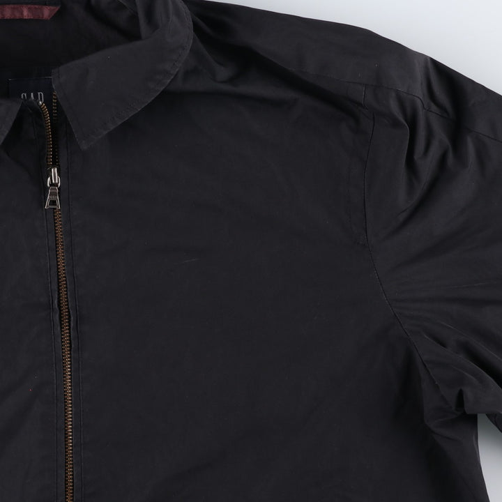 GAP Collared Windbreaker, Men's Size L polyester black type Vintage Second Hand