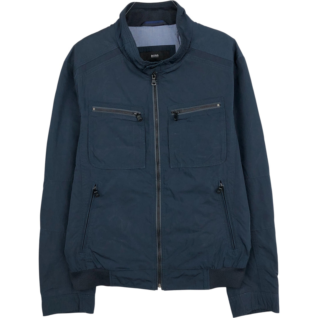 Hugo Boss windbreaker, men's size L unclear navy blue type Vintage Second Hand