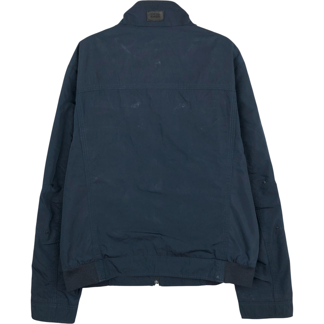 Hugo Boss windbreaker, men's size L unclear navy blue type Vintage Second Hand