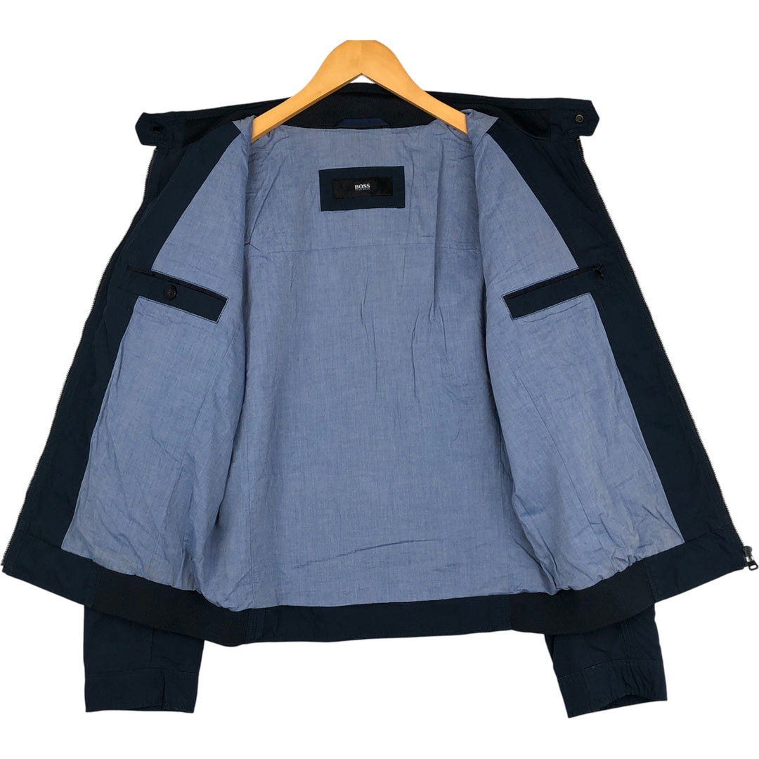 Hugo Boss windbreaker, men's size L unclear navy blue type Vintage Second Hand