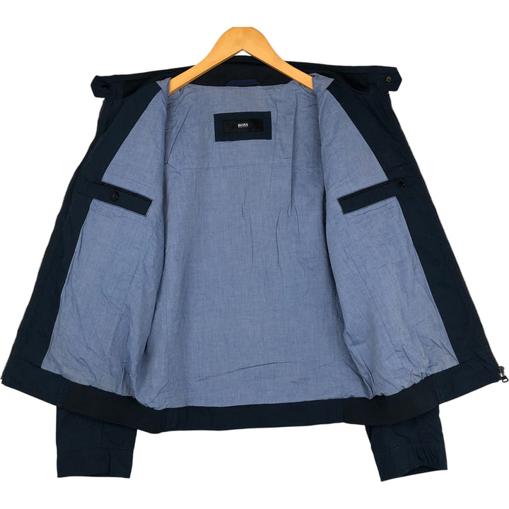 Hugo Boss windbreaker, men's size L unclear navy blue type Vintage Second Hand