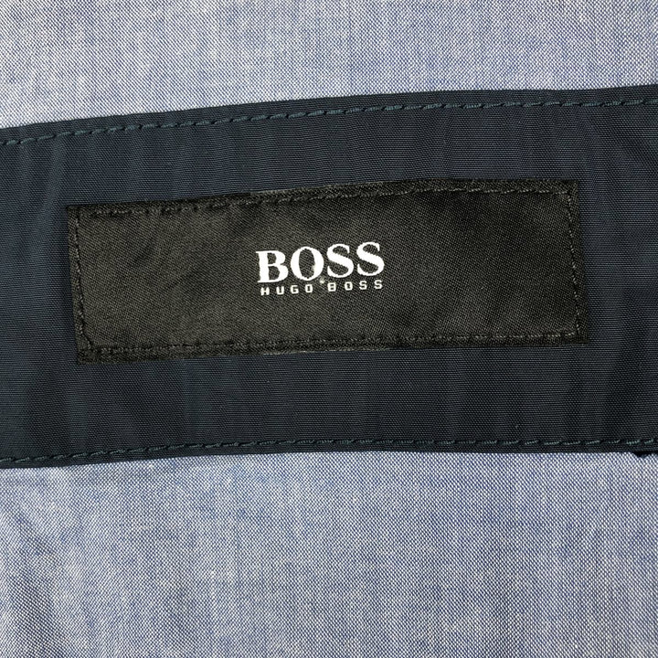 Hugo Boss windbreaker, men's size L unclear navy blue type Vintage Second Hand