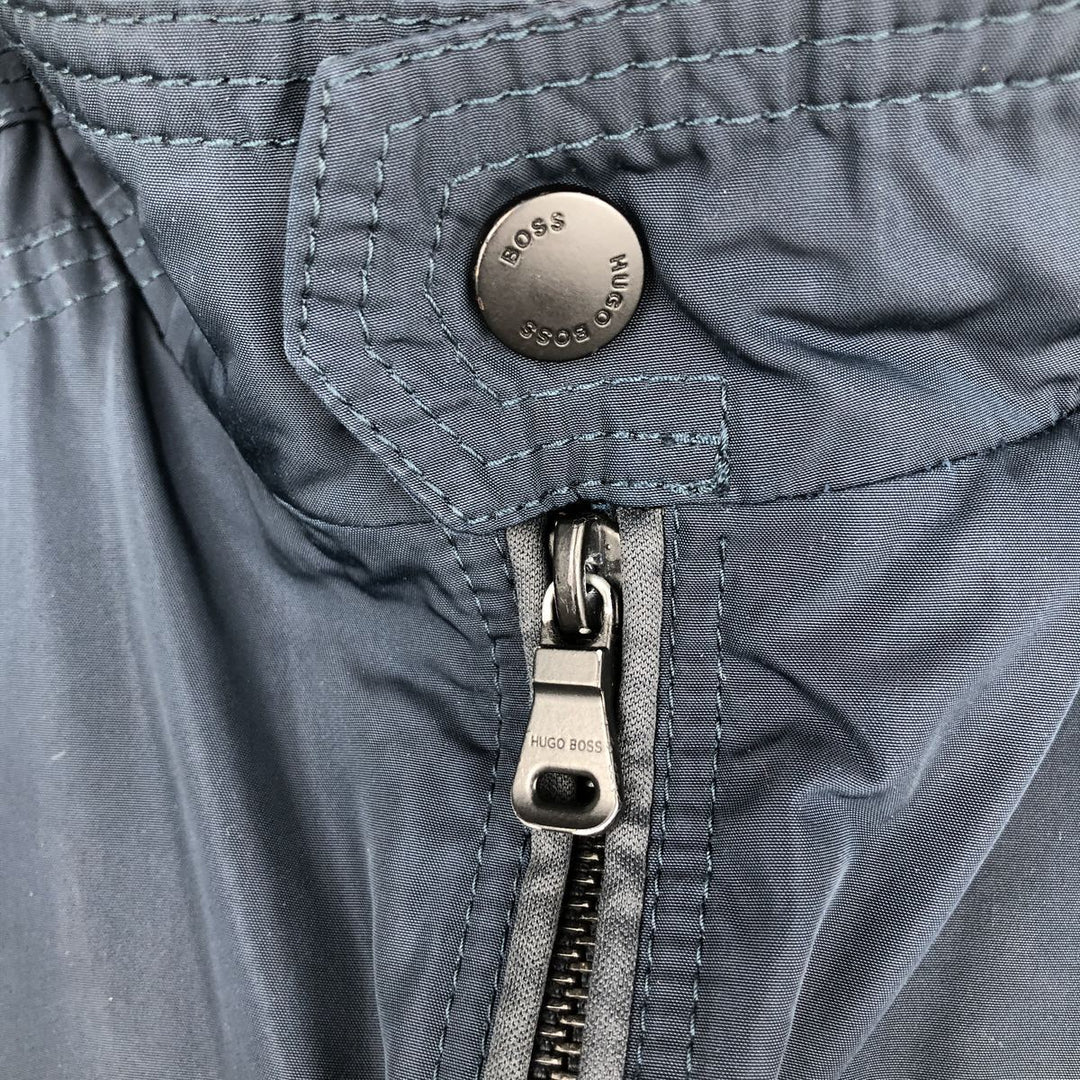 Hugo Boss windbreaker, men's size L unclear navy blue type Vintage Second Hand