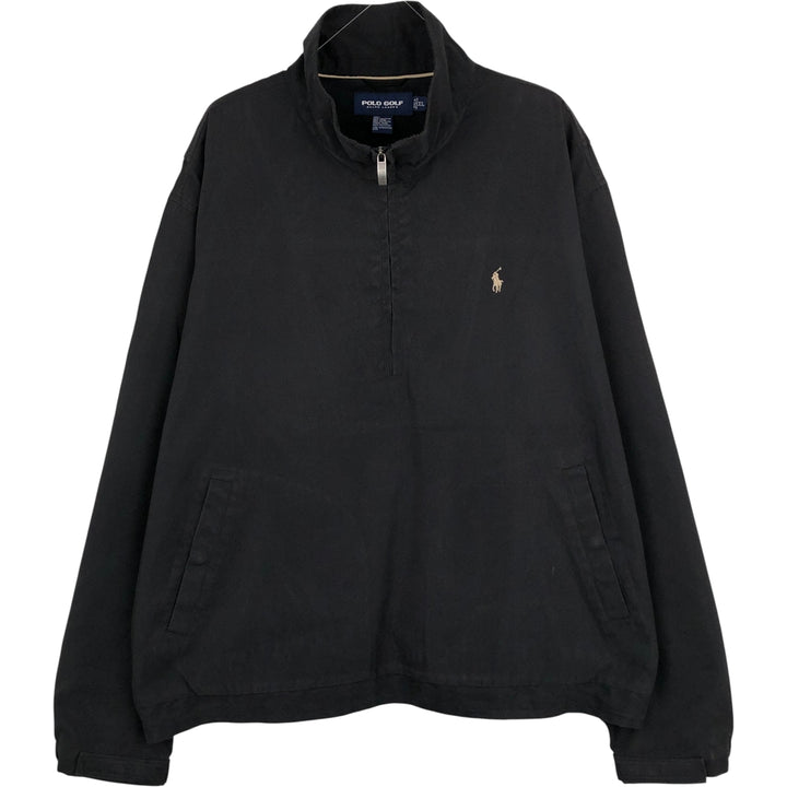 90s-00'S Ralph Lauren POLO GOLF Half-Zip Warm-Up Pullover, Men's XL polyester black type Vintage Second Hand