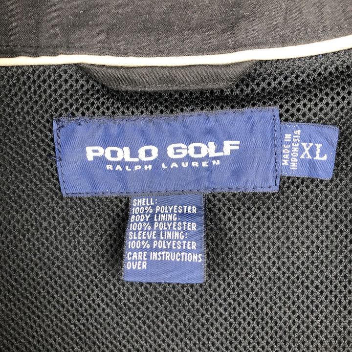 90s-00'S Ralph Lauren POLO GOLF Half-Zip Warm-Up Pullover, Men's XL polyester black type Vintage Second Hand