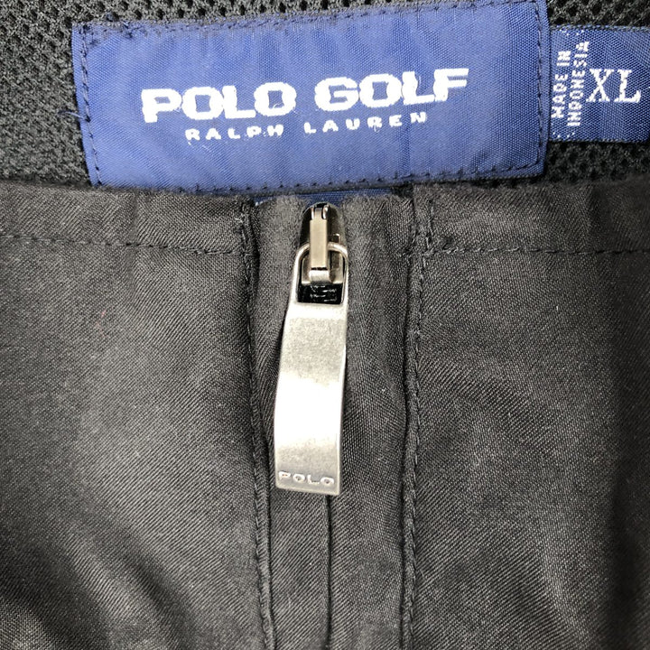 90s-00'S Ralph Lauren POLO GOLF Half-Zip Warm-Up Pullover, Men's XL polyester black type Vintage Second Hand