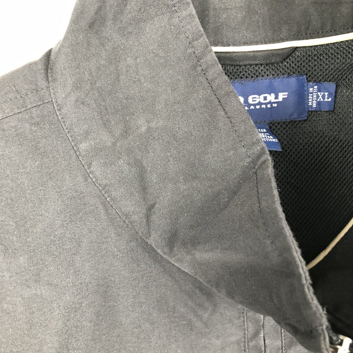 90s-00'S Ralph Lauren POLO GOLF Half-Zip Warm-Up Pullover, Men's XL polyester black type Vintage Second Hand