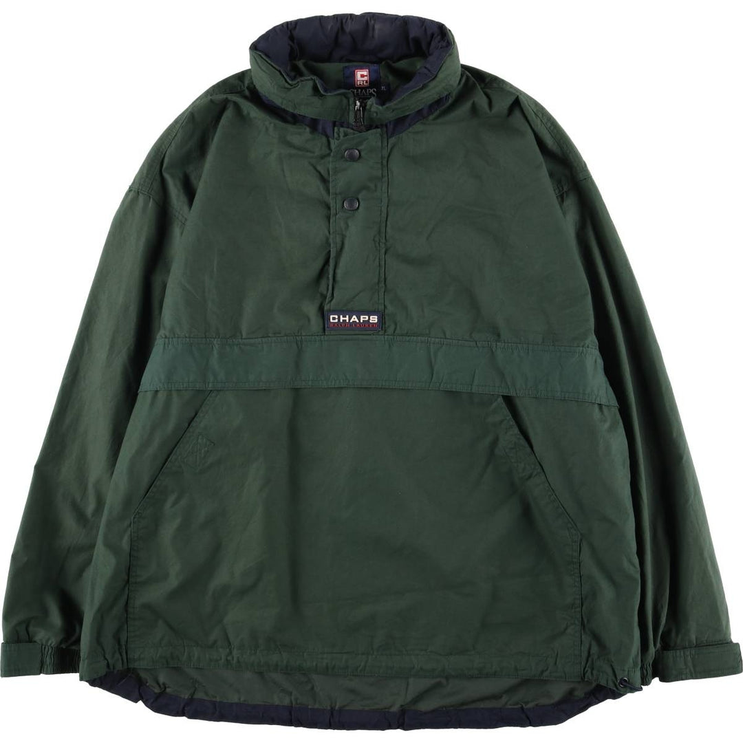 Ralph Lauren CHAPS Anorak Jacket, Men's XL polyester green type Vintage Second Hand