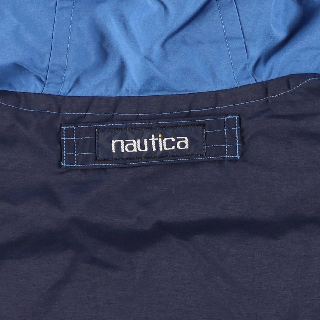 Vintage 90'S Nautica Anorak Parka, Men's Size L Nylon blue type Vintage Second Hand