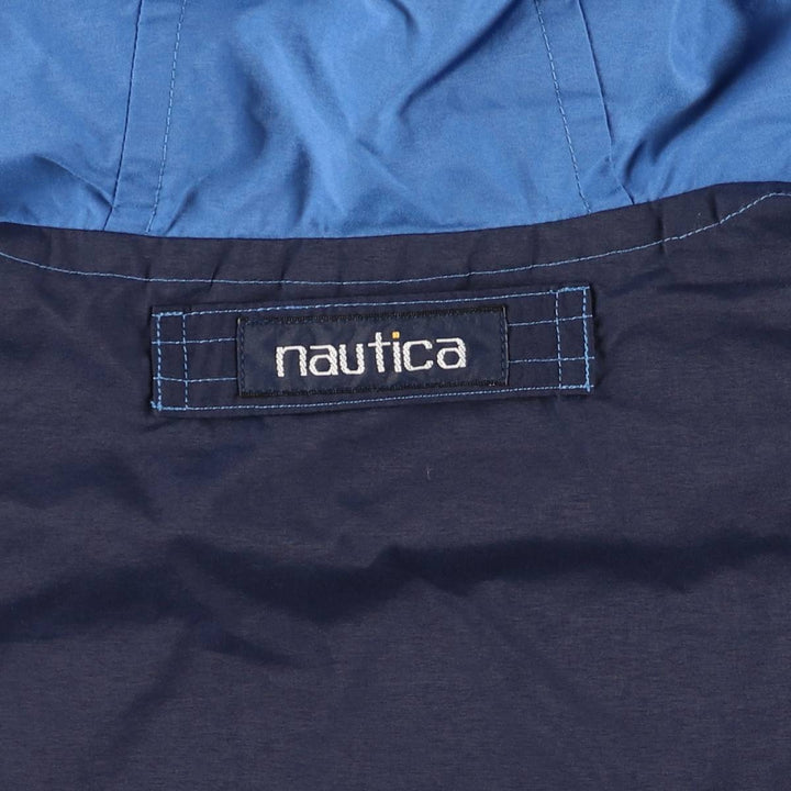Vintage 90'S Nautica Anorak Parka, Men's Size L Nylon blue type Vintage Second Hand