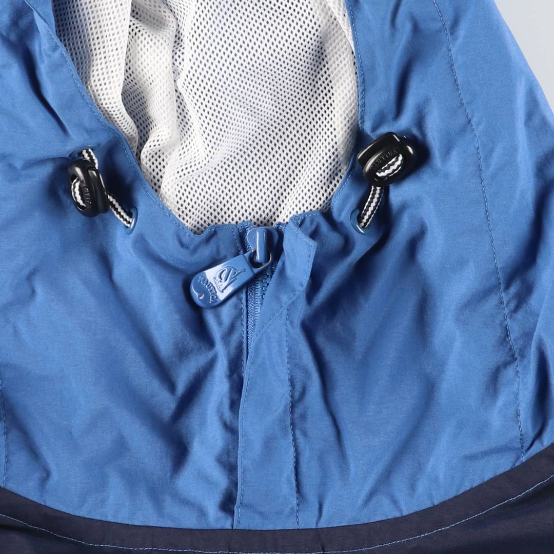 Vintage 90'S Nautica Anorak Parka, Men's Size L Nylon blue type Vintage Second Hand