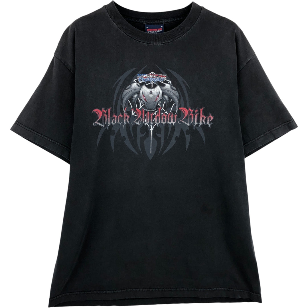 2000'S AMERICAN Chopper Motorcycle T-shirt, Men's, Size M unclear black type Vintage Second Hand