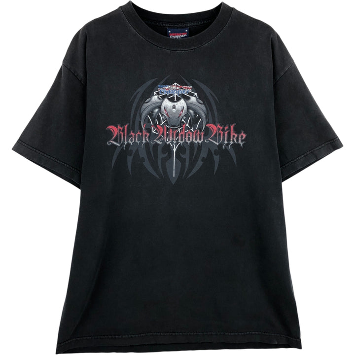 2000'S AMERICAN Chopper Motorcycle T-shirt, Men's, Size M unclear black type Vintage Second Hand