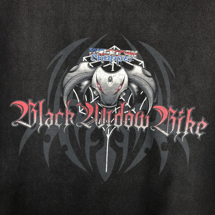 2000'S AMERICAN Chopper Motorcycle T-shirt, Men's, Size M unclear black type Vintage Second Hand