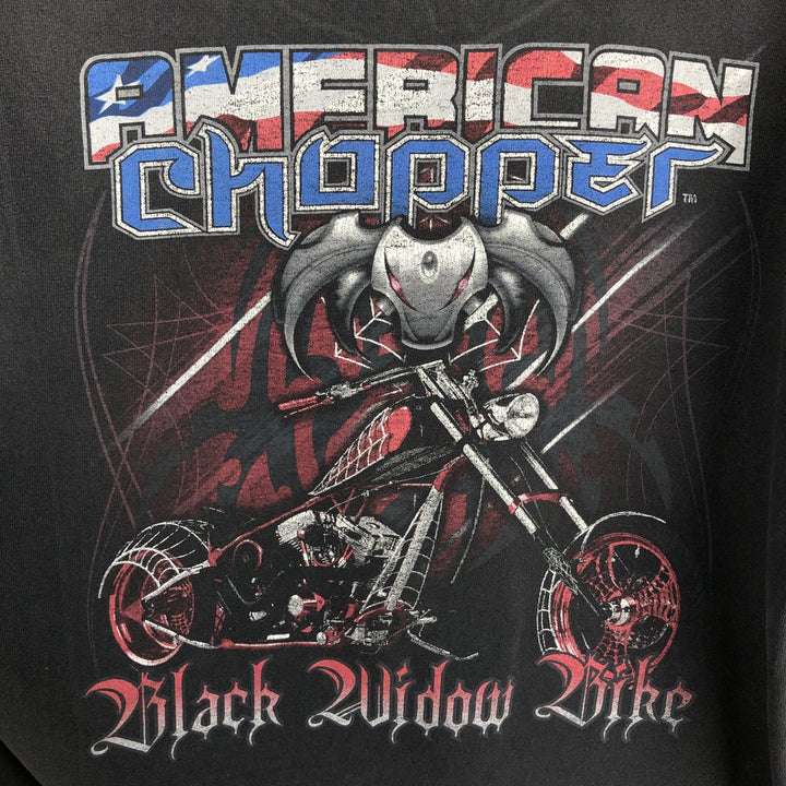2000'S AMERICAN Chopper Motorcycle T-shirt, Men's, Size M unclear black type Vintage Second Hand