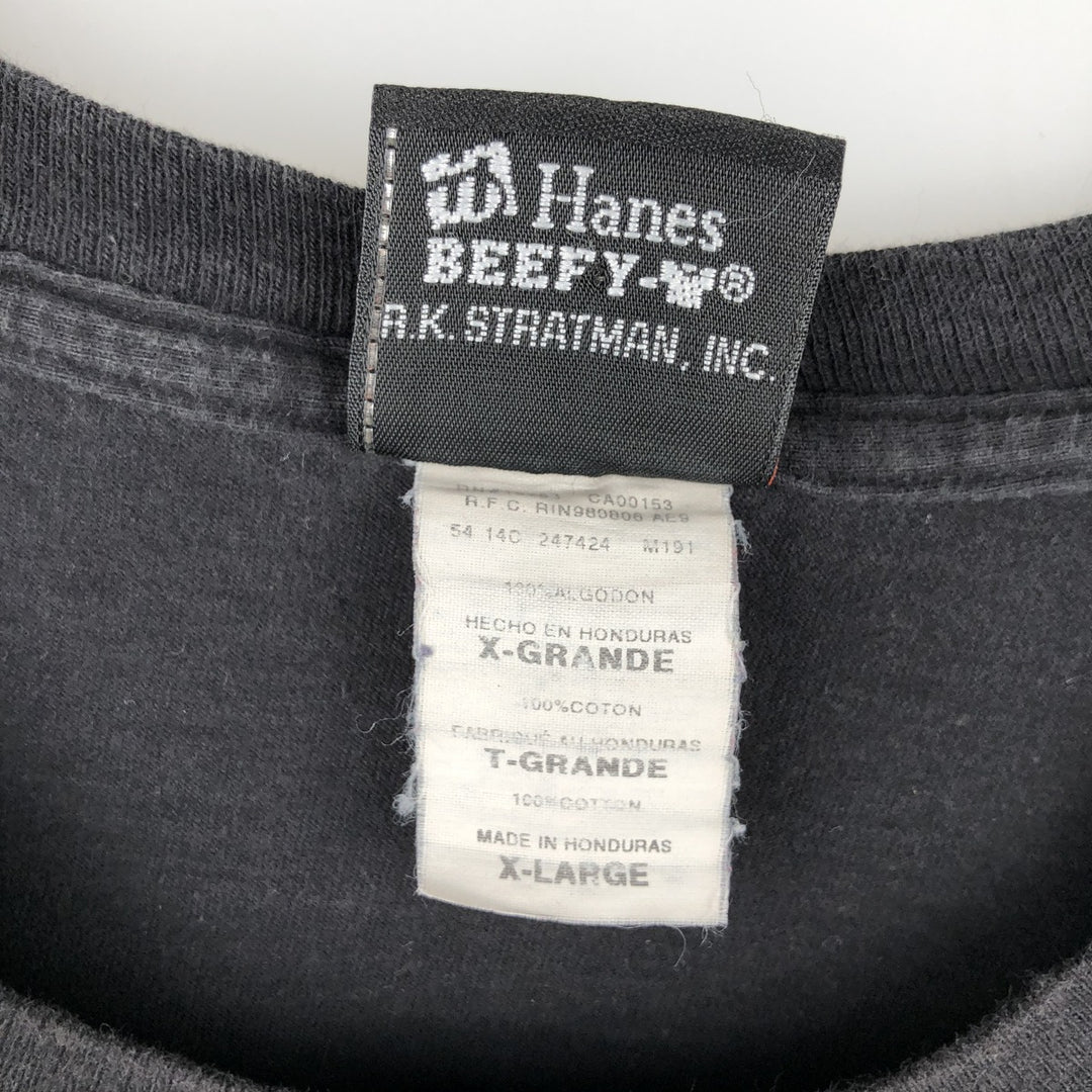 Harley-Davidson Bear Pattern Motorcycle T-Shirt, Men's Size XL (approx.) cotton black type Vintage Second Hand