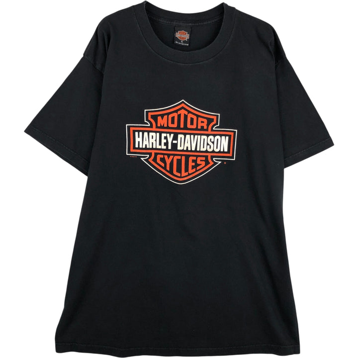 00'S Harley-Davidson Engine Motorcycle Bike T-shirt Made in USA Men's XL cotton black type Vintage Second Hand