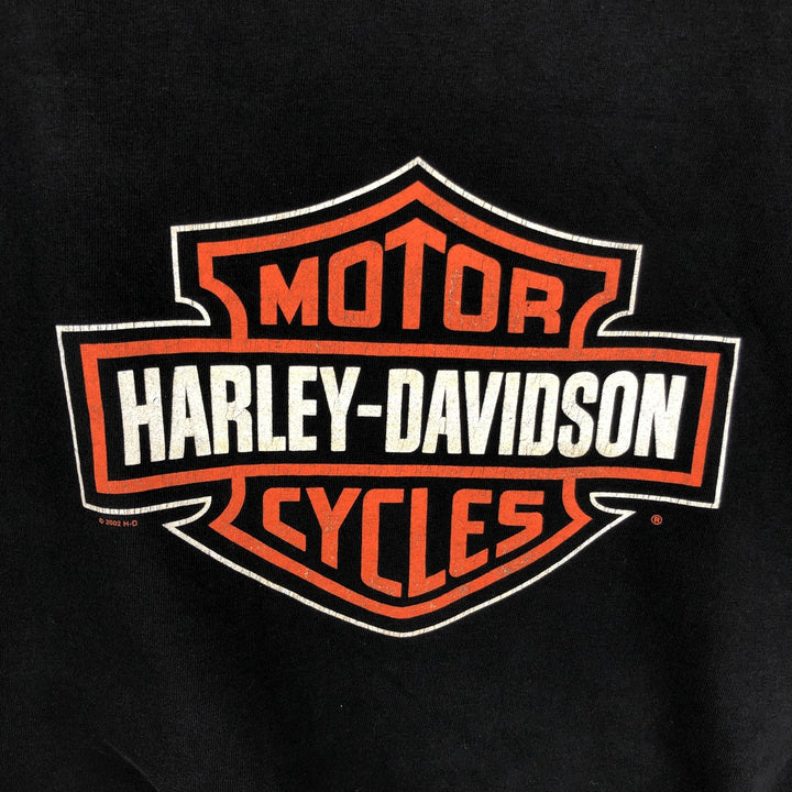 00'S Harley-Davidson Engine Motorcycle Bike T-shirt Made in USA Men's XL cotton black type Vintage Second Hand