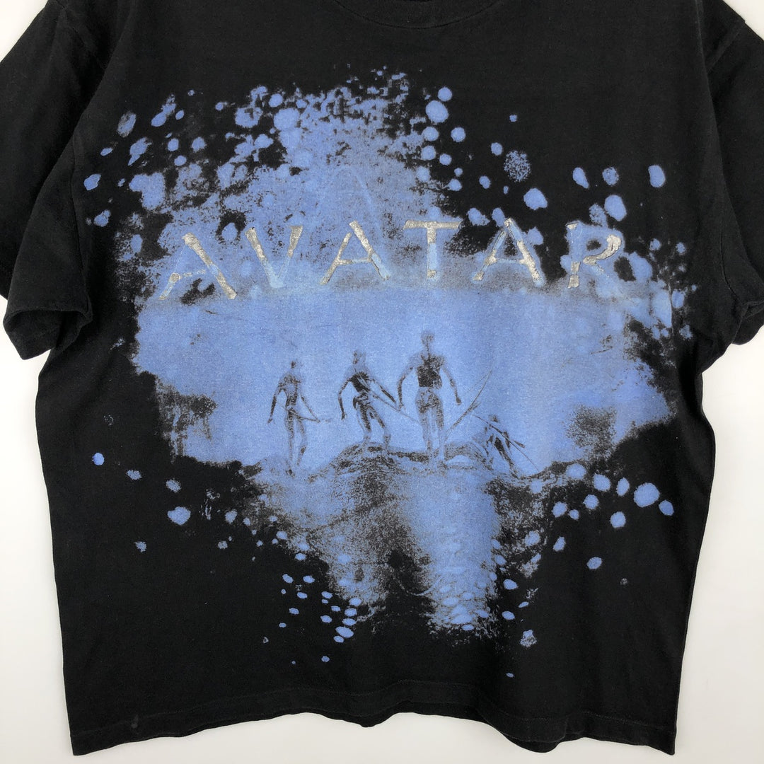 00'S AVATAR Movie T-shirt, Men's, Size L cotton black type Vintage Second Hand