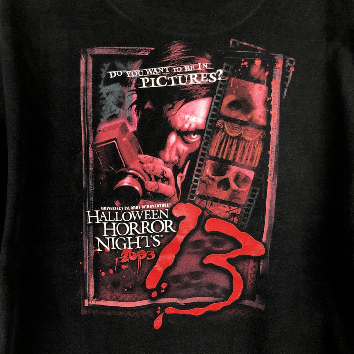 2000'S Hanes Universal Studios Advertising T-Shirt, Made in USA, Men's XL cotton black type Vintage Second Hand