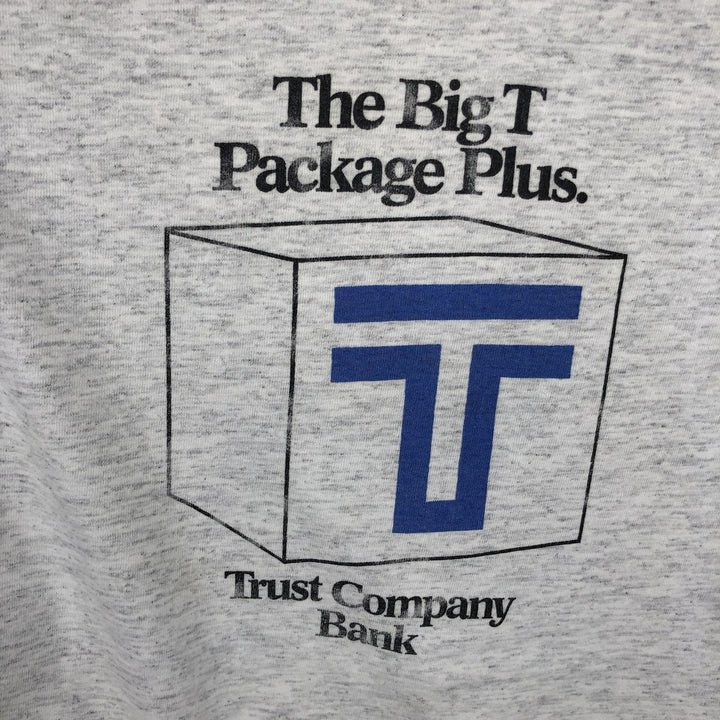 Vintage 80s-90'S SOF TEE Trust Company Bank Advertising T-Shirt, Made in USA, Men's Size L cotton gray type Vintage Second Hand